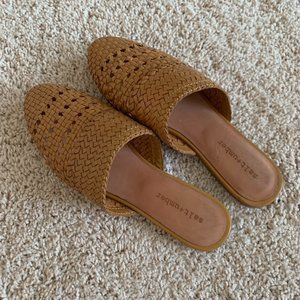 Mustard Woven Flats/Slides